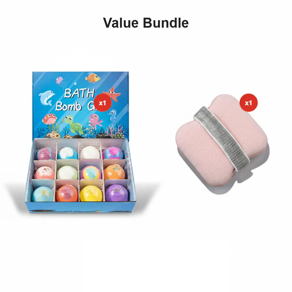 🌊 Ocean Theme Bath Bombs | 60g*12 Pcs, Foamy Bath Time & Fun Gift Idea ✨