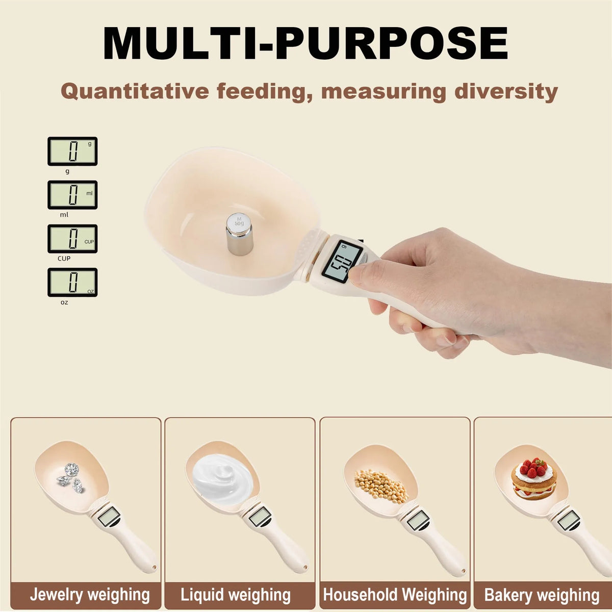 🏆50% OFF🎁Food Electronic Measuring Scoop Scale