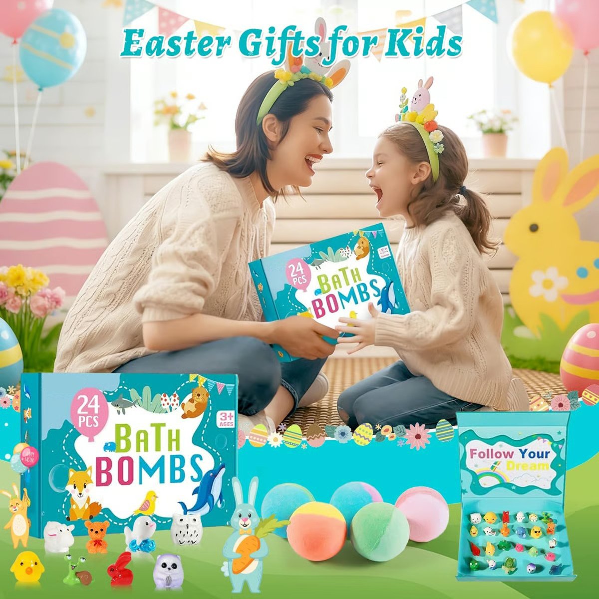 🛁LAST DAY 50% OFF🏐Bath Bombs for Kids with Surprise Inside🥚✨