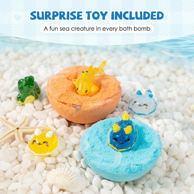 🌊 Ocean Theme Bath Bombs | 60g*12 Pcs, Foamy Bath Time & Fun Gift Idea ✨