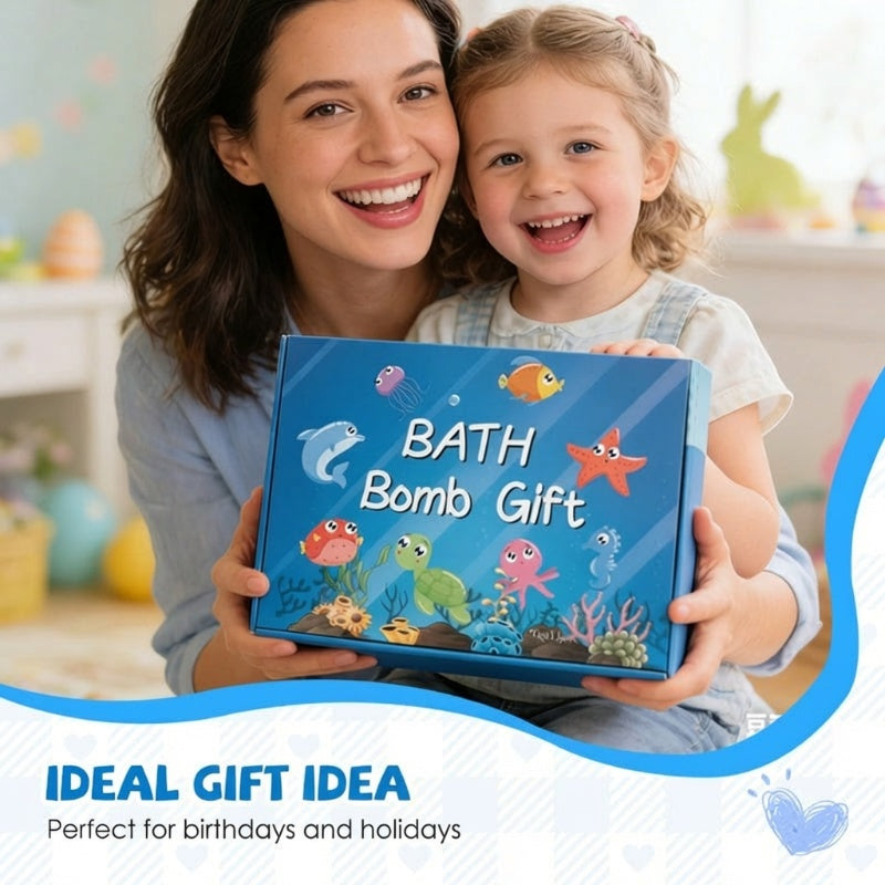 🌊 Ocean Theme Bath Bombs | 60g*12 Pcs, Foamy Bath Time & Fun Gift Idea ✨