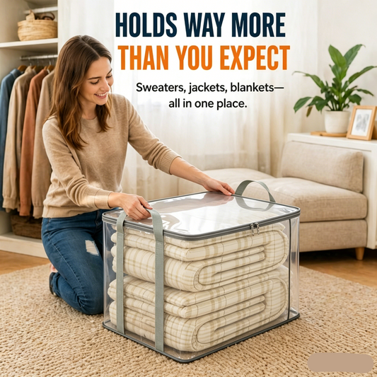 🎁 2026 Sale 50% OFF📦Large Heavy-Duty Thick Plastic Clear Storage Bag for Clothes, Moving & Storage