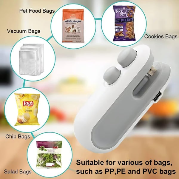 Mini Sealer Small Household Hand Pressure Sealer Portable Snack Plastic Bag Heat Sealing Machine