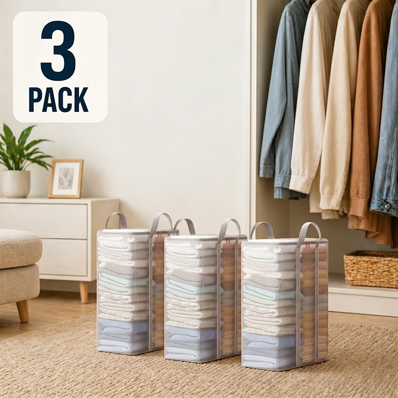 🎁 2026 Sale 50% OFF📦Large Heavy-Duty Thick Plastic Clear Storage Bag for Clothes, Moving & Storage
