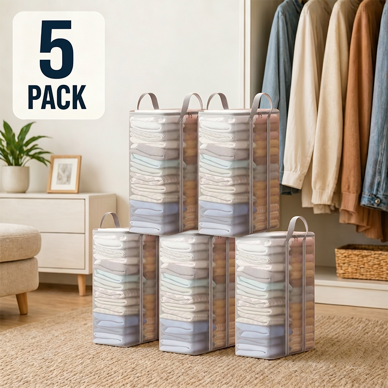 🎁 2026 Sale 50% OFF📦Large Heavy-Duty Thick Plastic Clear Storage Bag for Clothes, Moving & Storage