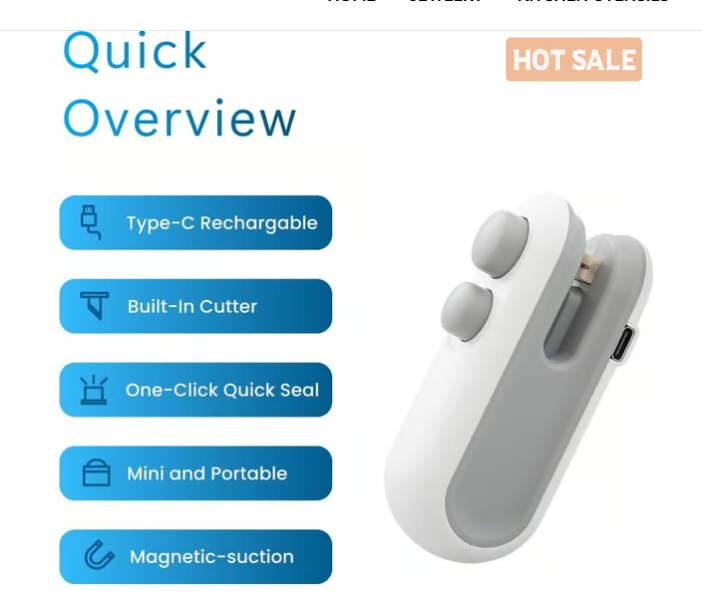 Mini Sealer Small Household Hand Pressure Sealer Portable Snack Plastic Bag Heat Sealing Machine