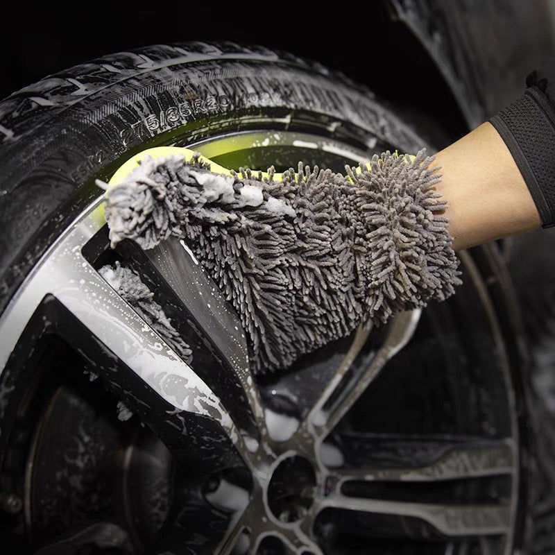 💚BUY 1 GET 1 FREE 💚Double Sided Five Finger Car Wash Gloves