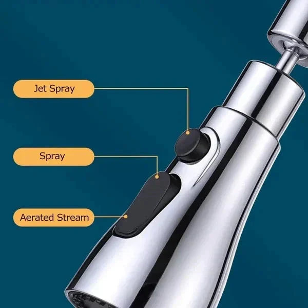 50K+ SOLD!🏠720° Rotatable 3 Function Kitchen Faucet Spray Head