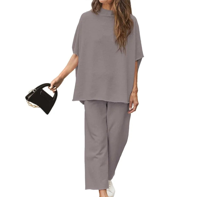 🔥LAST DAY SALE 50% OFF!!✨Women's 3/4 Sleeve Capelet Wide-Leg Pants Set