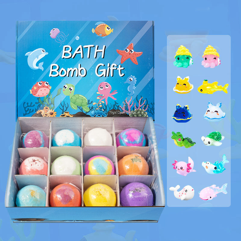 🌊 Ocean Theme Bath Bombs | 60g*12 Pcs, Foamy Bath Time & Fun Gift Idea ✨
