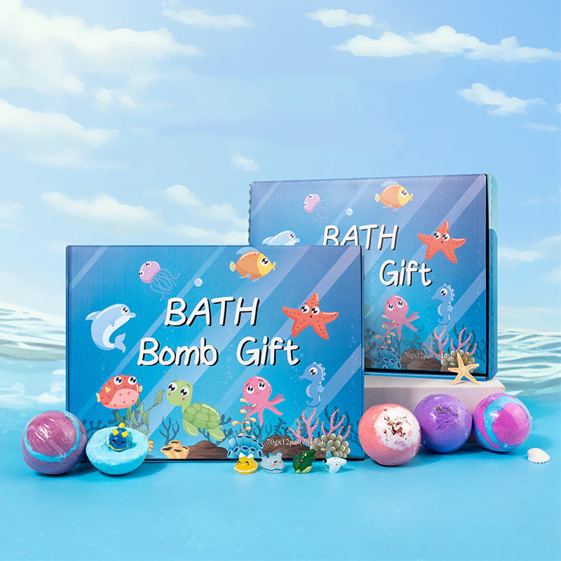 🌊 Ocean Theme Bath Bombs | 60g*12 Pcs, Foamy Bath Time & Fun Gift Idea ✨