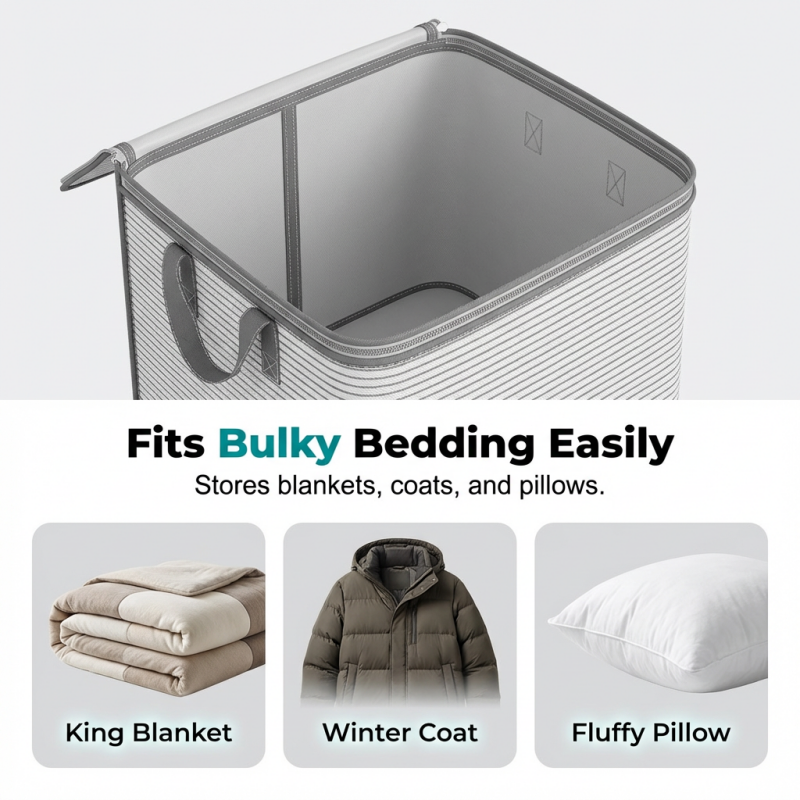 Large Collapsible Storage Bag with Handles