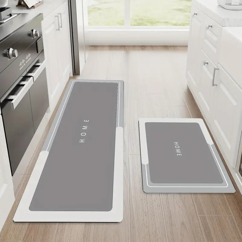Quick-Dry Diatomaceous Earth Kitchen Mat Set