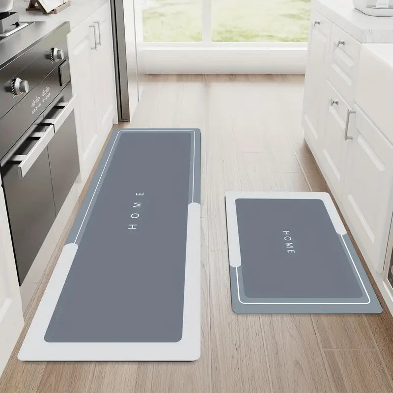 Quick-Dry Diatomaceous Earth Kitchen Mat Set