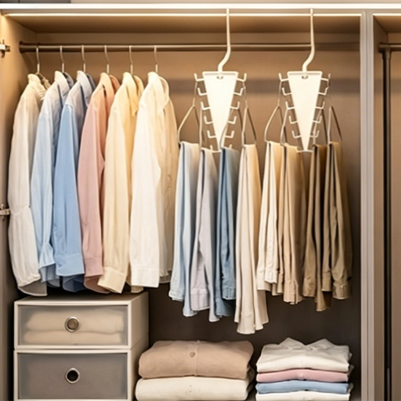 🔥 50% off – Smart triangular closet storage ✨ More space, less clutter, and stylish organization at home 🏡