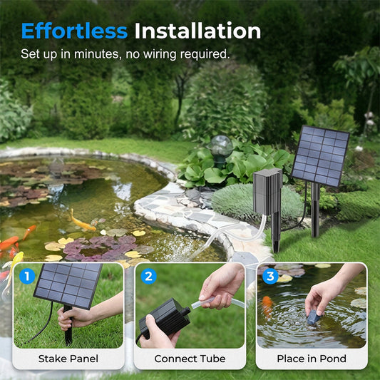 Over 50,000 units sold! 💧🐟 Solar Pond Aerator with Air Pump