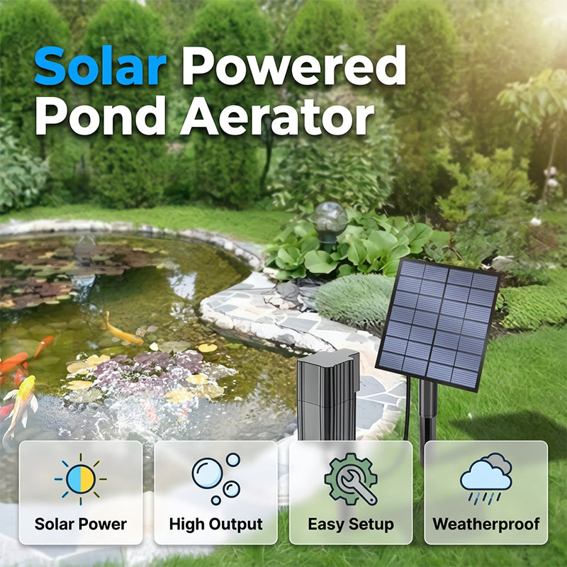 Over 50,000 units sold! 💧🐟 Solar Pond Aerator with Air Pump