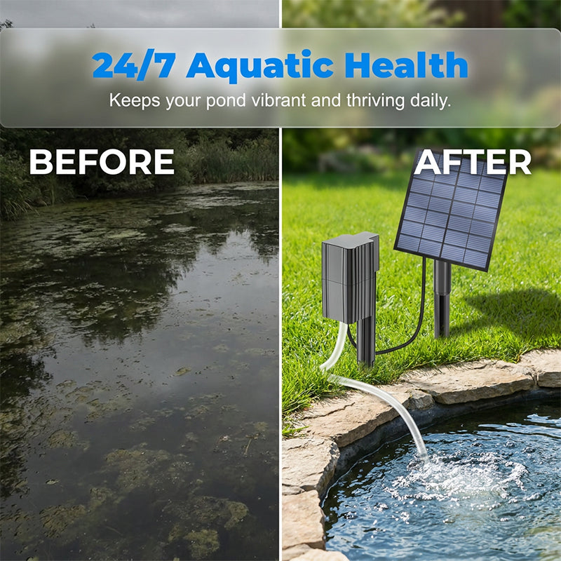 Over 50,000 units sold! 💧🐟 Solar Pond Aerator with Air Pump