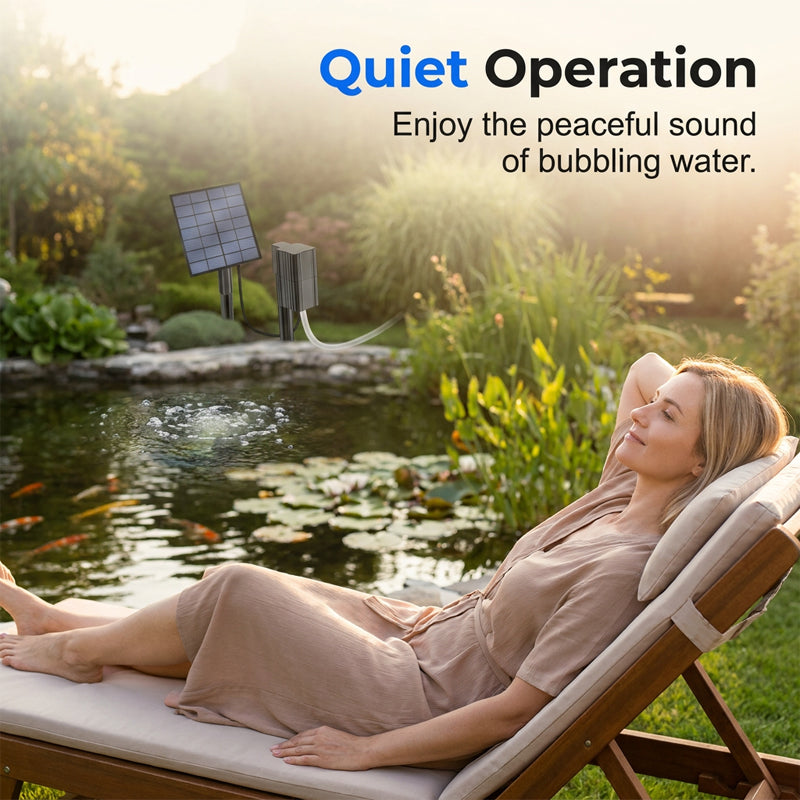 Over 50,000 units sold! 💧🐟 Solar Pond Aerator with Air Pump