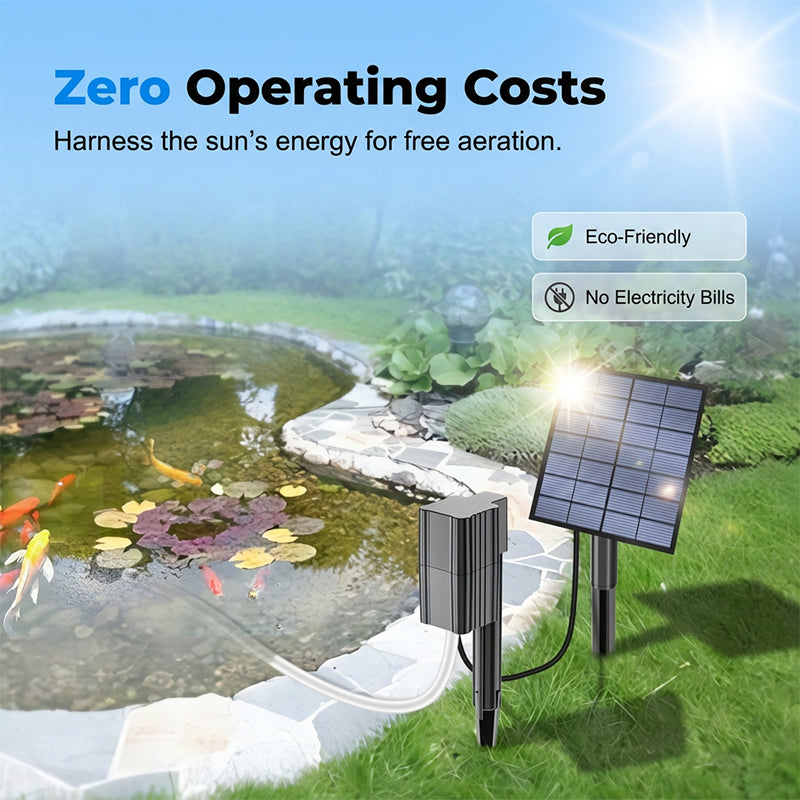 Over 50,000 units sold! 💧🐟 Solar Pond Aerator with Air Pump