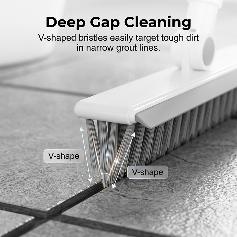 🔥UP TO 50% OFF!!🎁2-in-1 Grout & Corner Scrubber Brush with Squeegee🧹