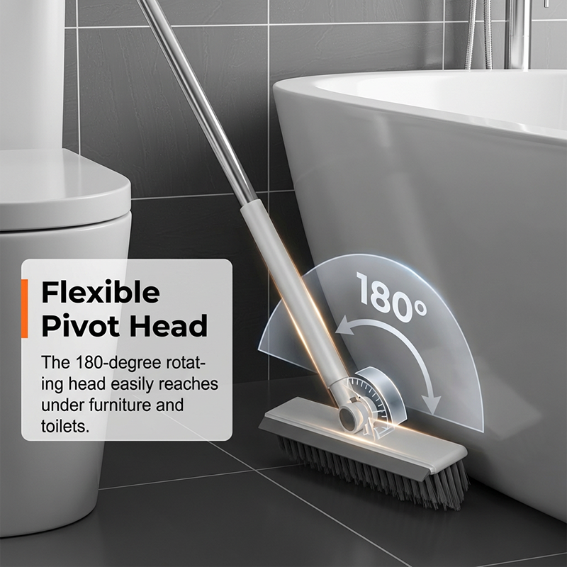 🔥UP TO 50% OFF!!🎁2-in-1 Grout & Corner Scrubber Brush with Squeegee🧹