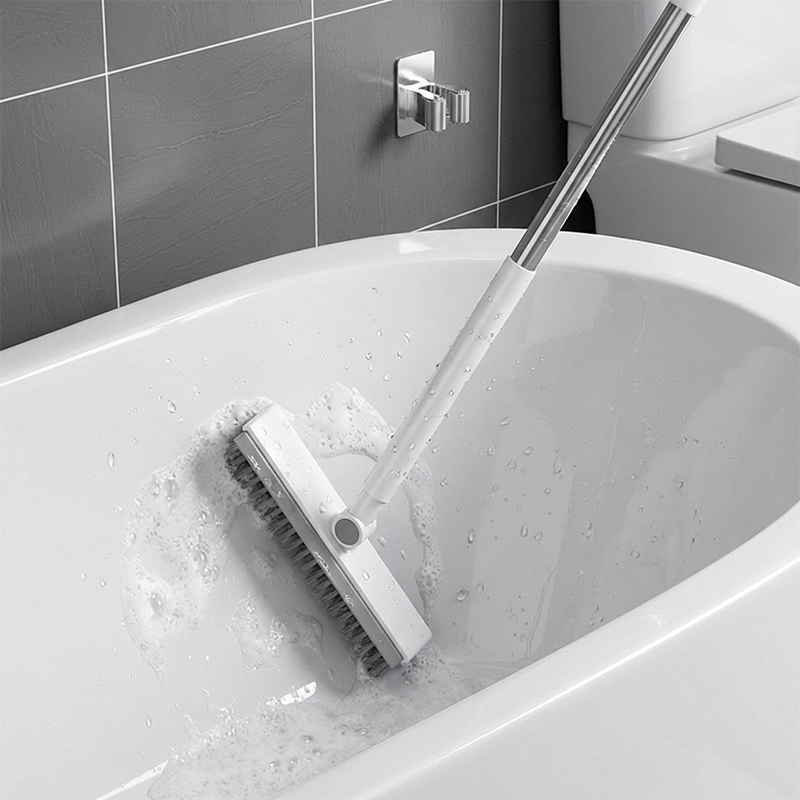 🔥UP TO 50% OFF!!🎁2-in-1 Grout & Corner Scrubber Brush with Squeegee🧹