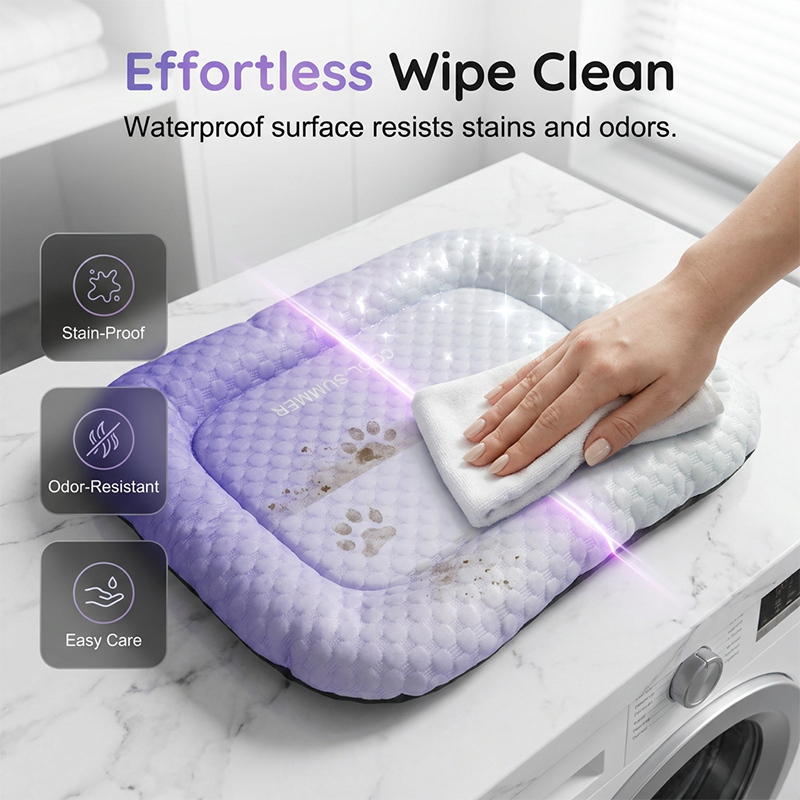 🐶🐱❄️Cooling Gel Mat for Pets Summer Heat Relief Pad Breathable Non-Toxic Cool Sleeping Mat for Dogs Cats