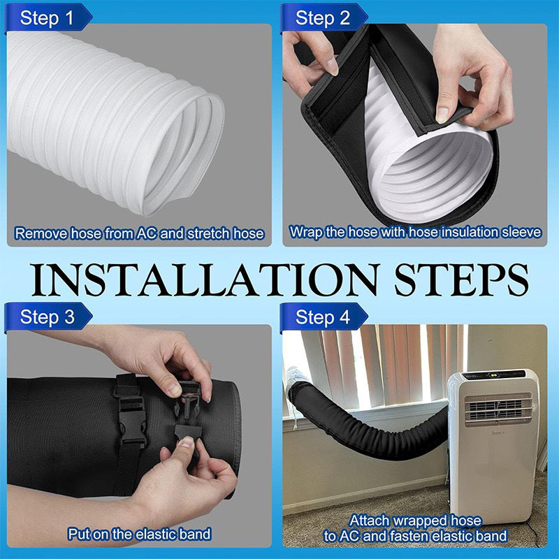 🥳2026 HOT SALE🥳💞50K+ SOLD!❄️ AC Pipe Insulation Cover – Zipper closure, reusable. Protects pipes & adds a clean look. Easy to install. A simple home upgrade! 🏠✨