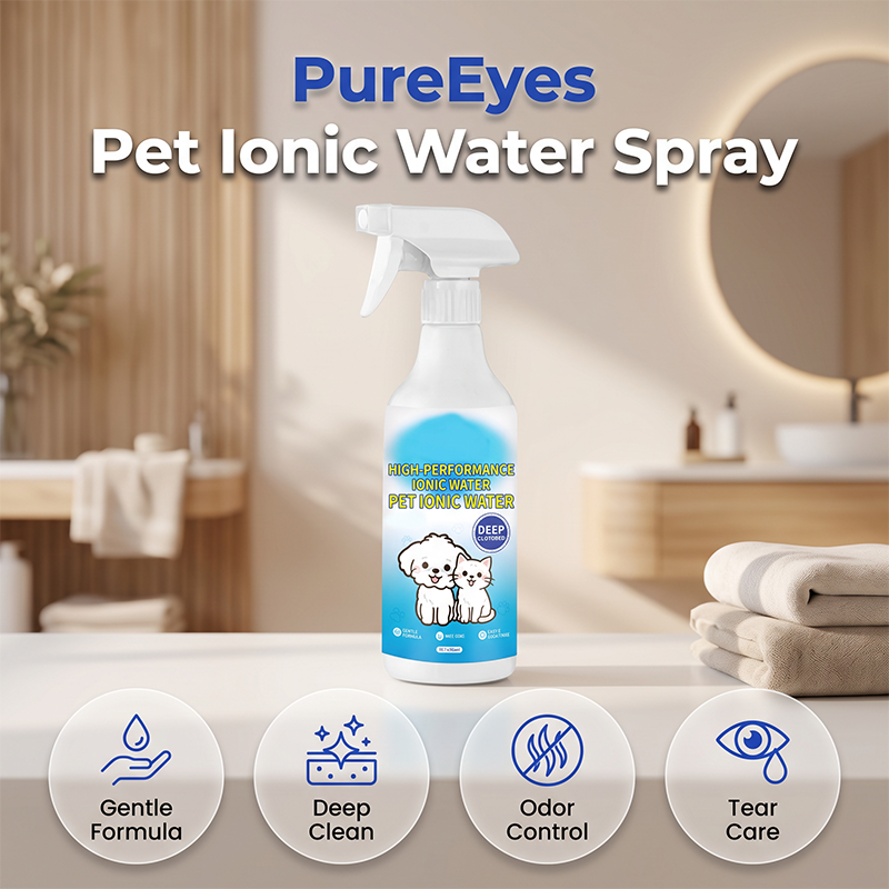 🐶Pet Ionic Water Cleaning Spray – tear stain removal, waterless grooming, mild safe formula, multi-pet compatible. Household pet daily care essential!