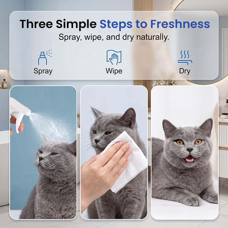 🐶Pet Ionic Water Cleaning Spray – tear stain removal, waterless grooming, mild safe formula, multi-pet compatible. Household pet daily care essential!